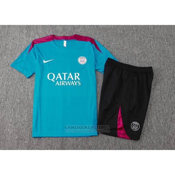 Fato de Treino Paris Saint-Germain Manga Curta 2024-2025 Verde - Calcas Curta